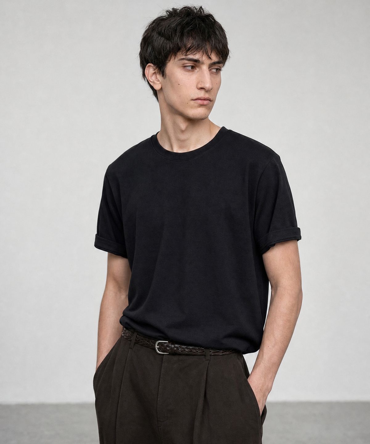룩캐스트(LOOKAST) (맨) 소프트쉘 베이직 티셔츠 / (MEN) SOFTSHELL BASIC T-SHIRT_2colors