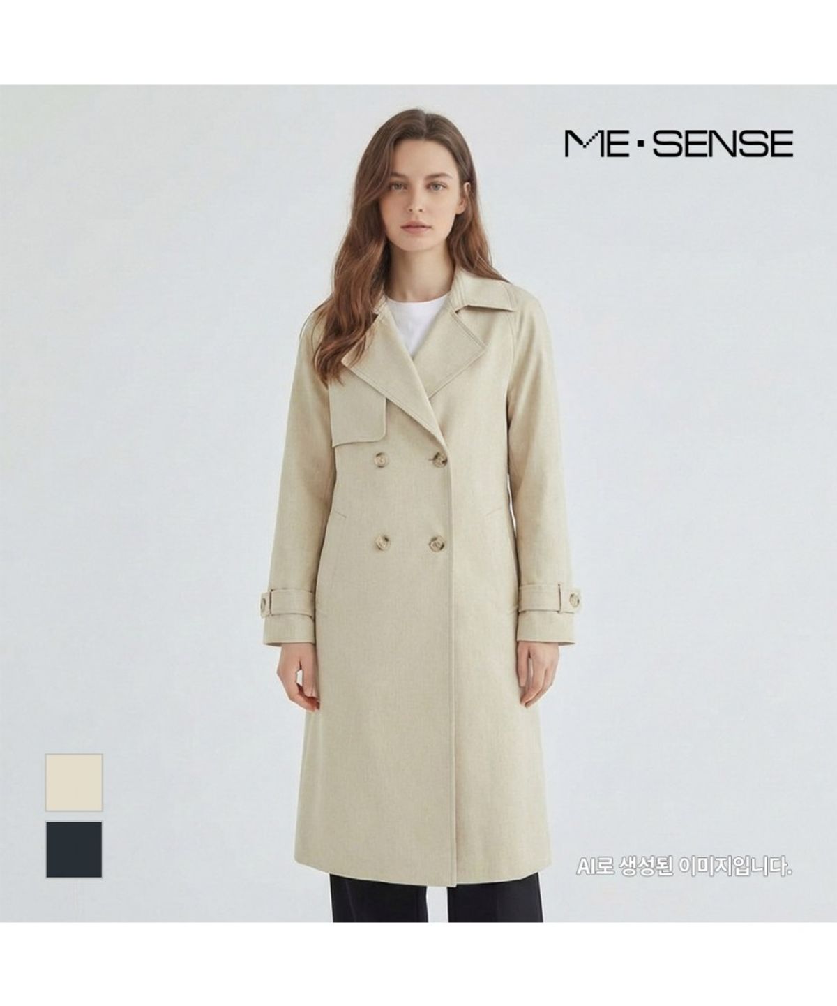 미센스(MESENSE) 벨티드 롱 트렌치코트_MB42BBM102A