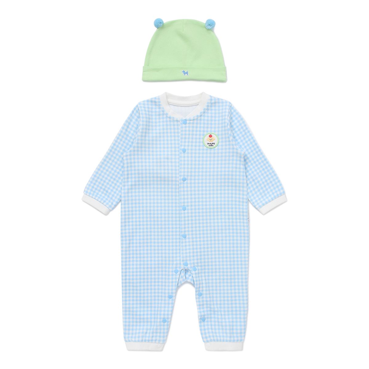 블루독 베이비(BLUEDOGBABY) 체크도기세트우주복 (45A70-041-20)