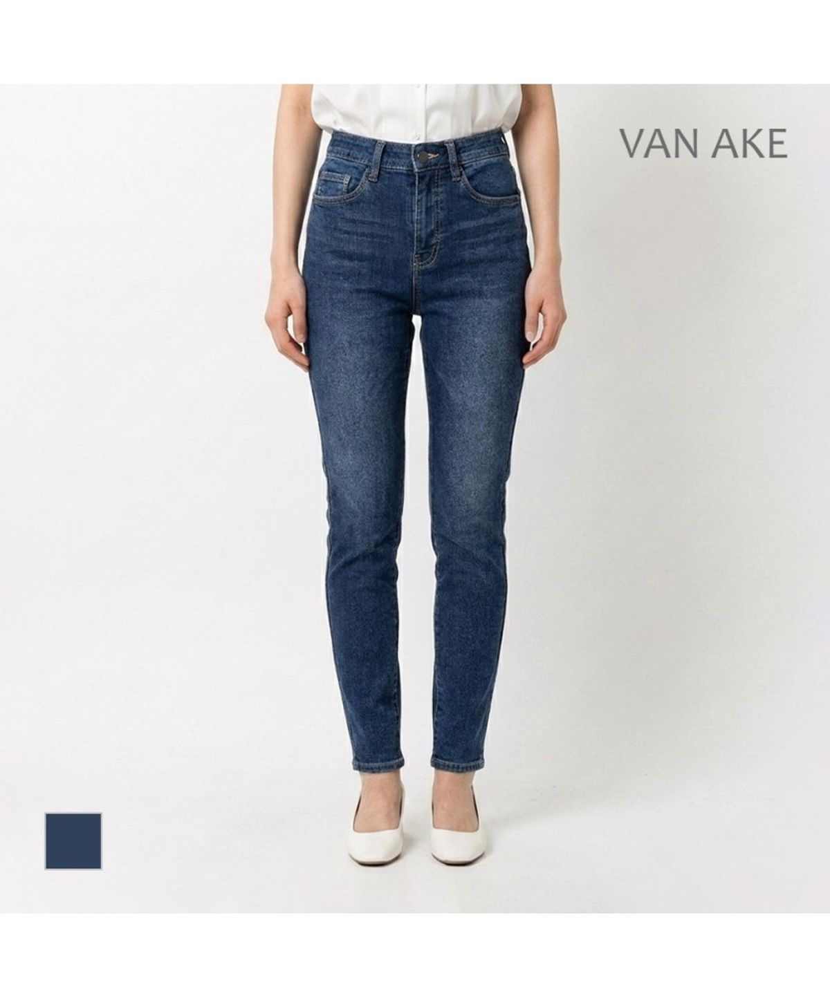 반에이크(VANAKE) 속밴딩 배기 데님팬츠_VB32DLQ302B