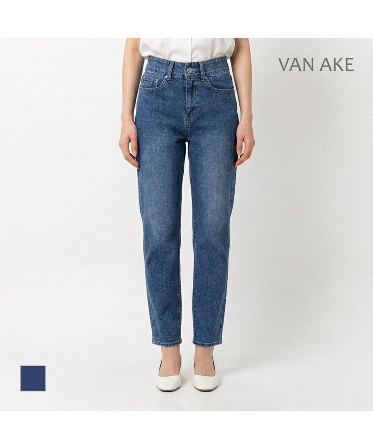 반에이크(VANAKE) 속밴딩 데님팬츠_VB33DLQ308B