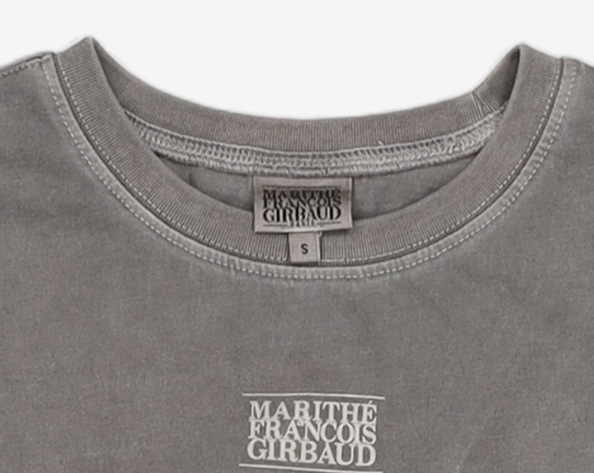 마리떼 프랑소와 저버(MARITHÉ + FRANҪOIS GIRBAUD) W CLASSIC LOGO PIGMENT CROP TEE blue S