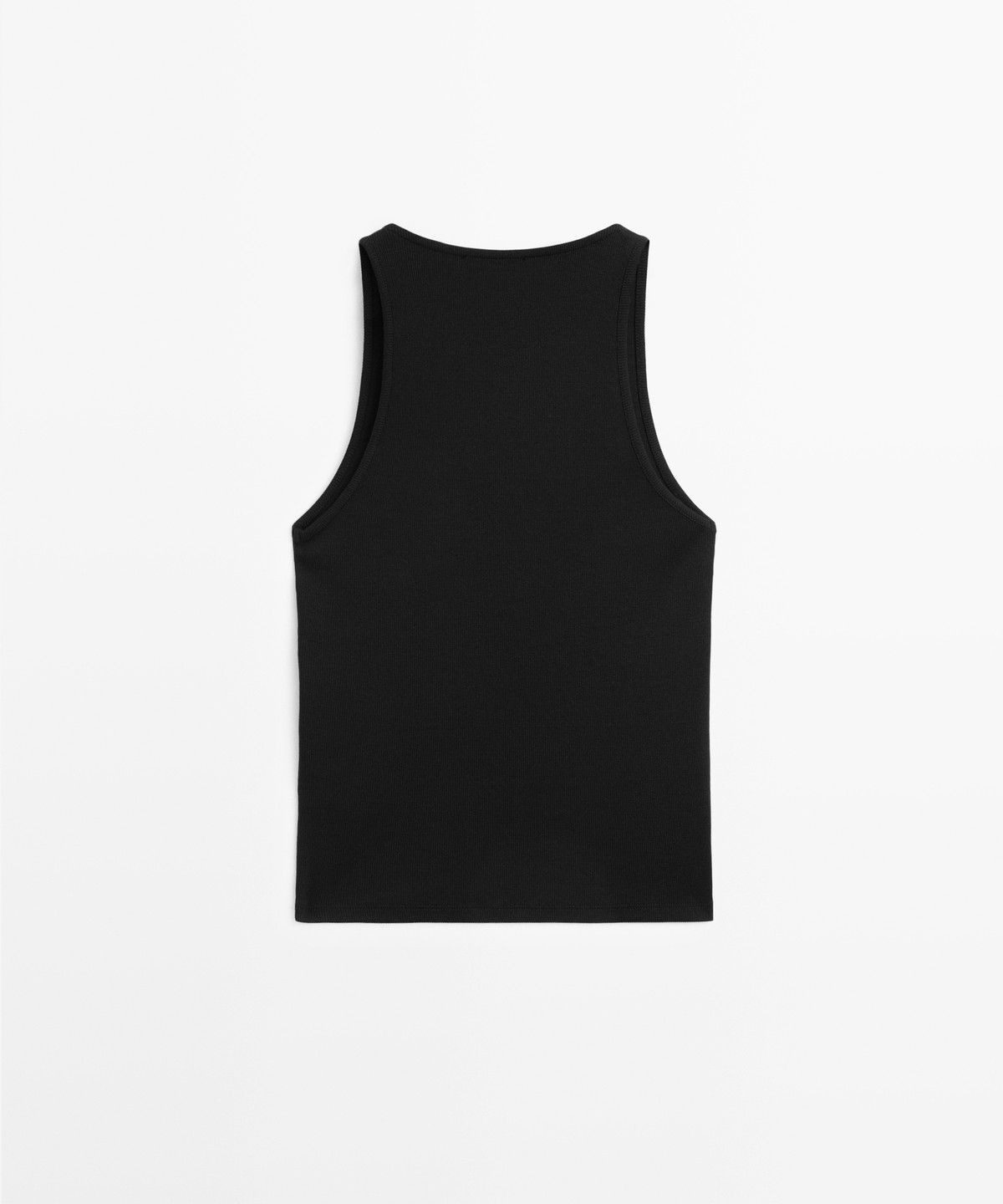 마시모두띠(MASSIMO DUTTI) 레이스 디테일 브이넥 탑