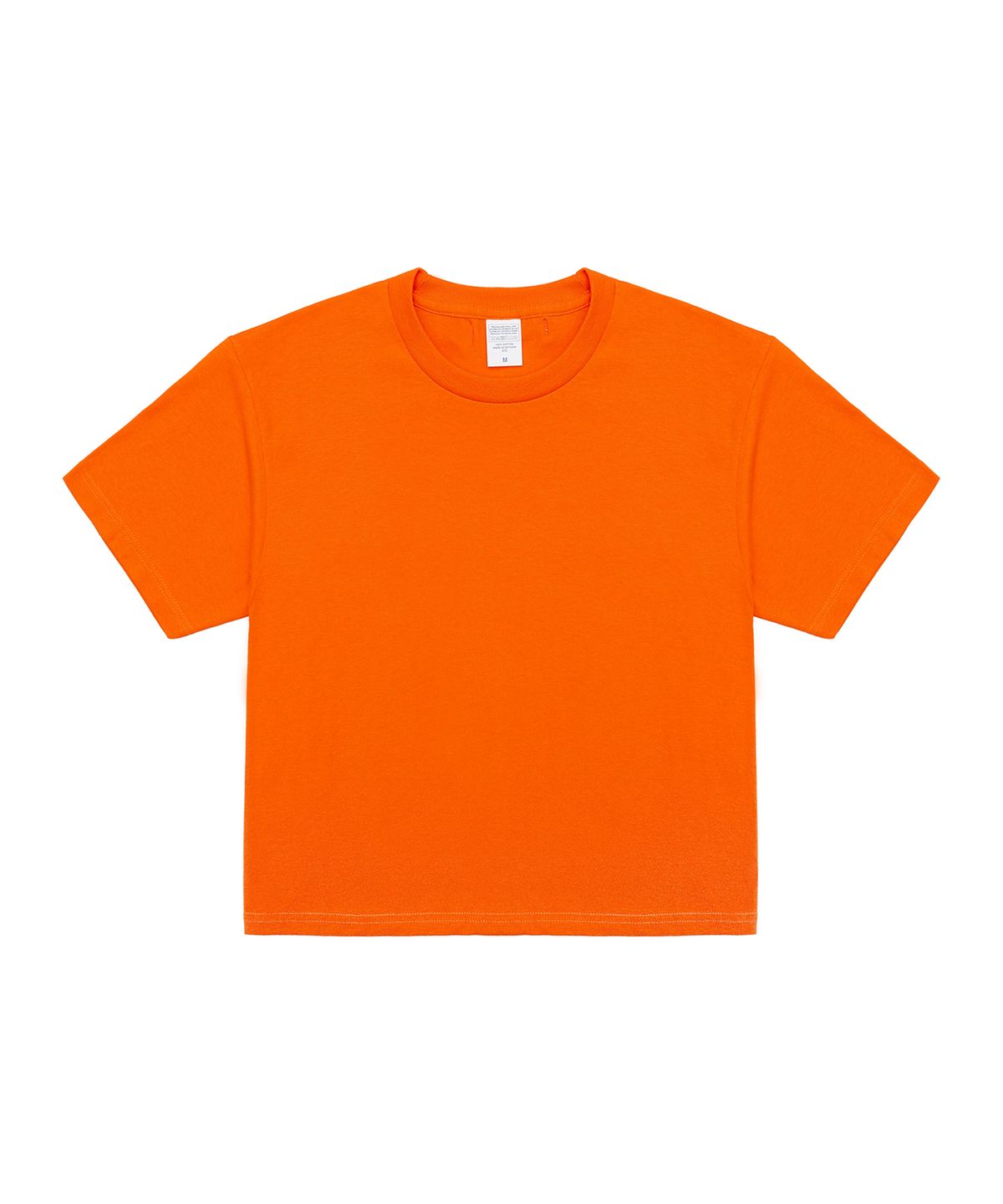 씨웨어 바이 더 지니어스(C WEAR BY THE GENIUS) 오버사이즈 크롭 티셔츠 오렌지
