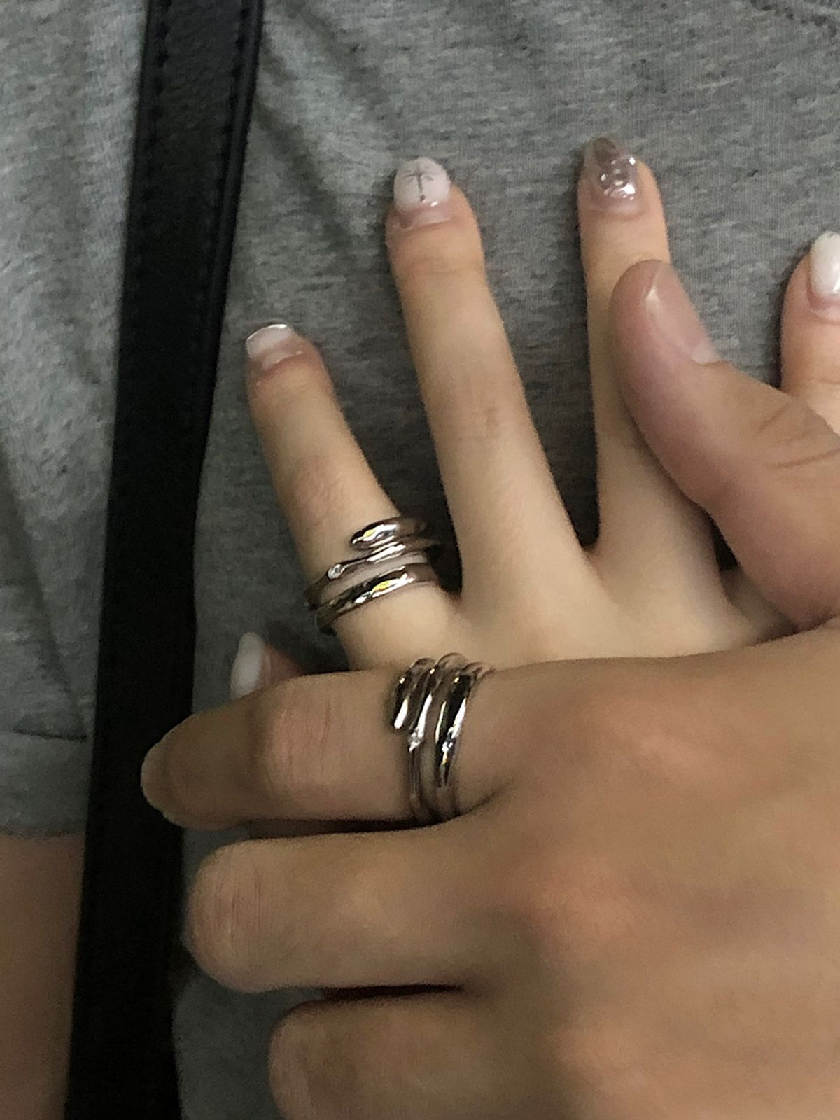 아포엠(APOEM) Pair Trace Open Ring