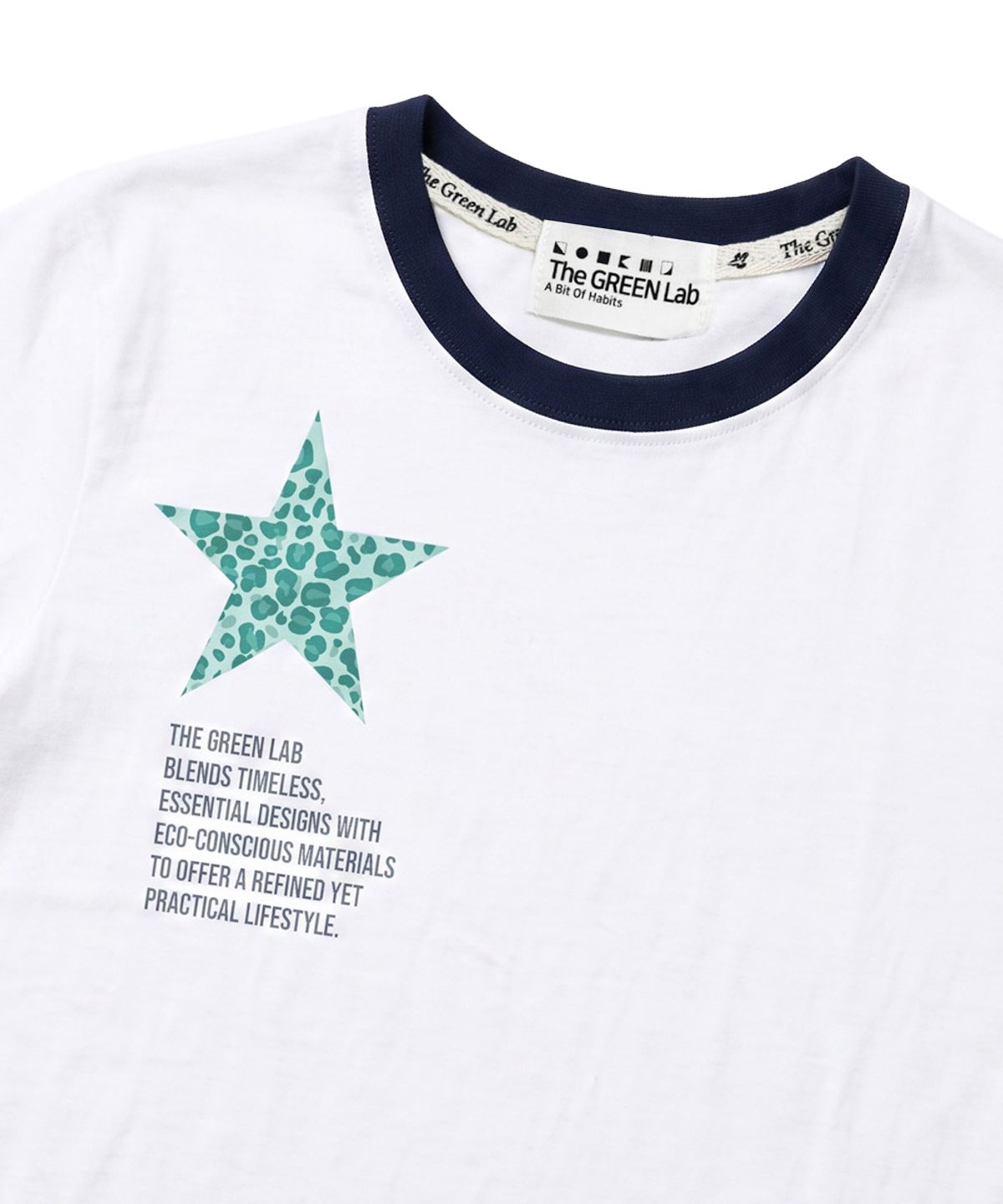 더그린랩(THE GREEN LAB) STAR 링거 반팔티 [화이트]