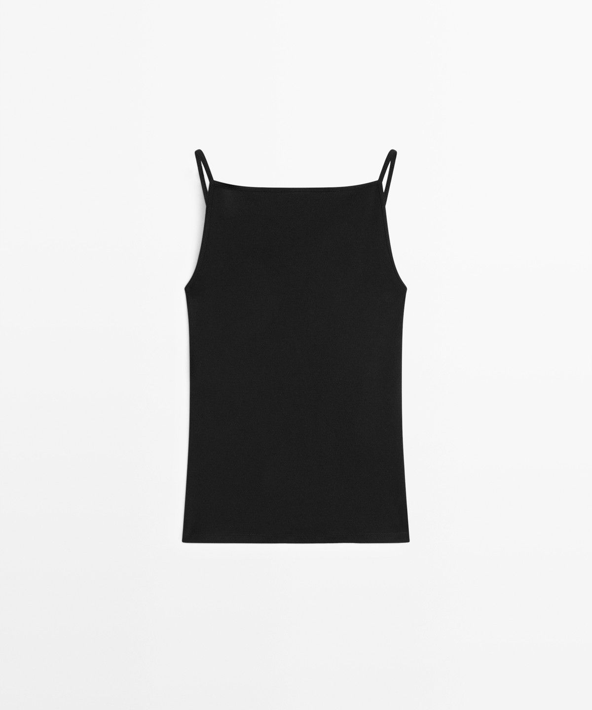 마시모두띠(MASSIMO DUTTI) 코튼 블렌드 스트래피 탑