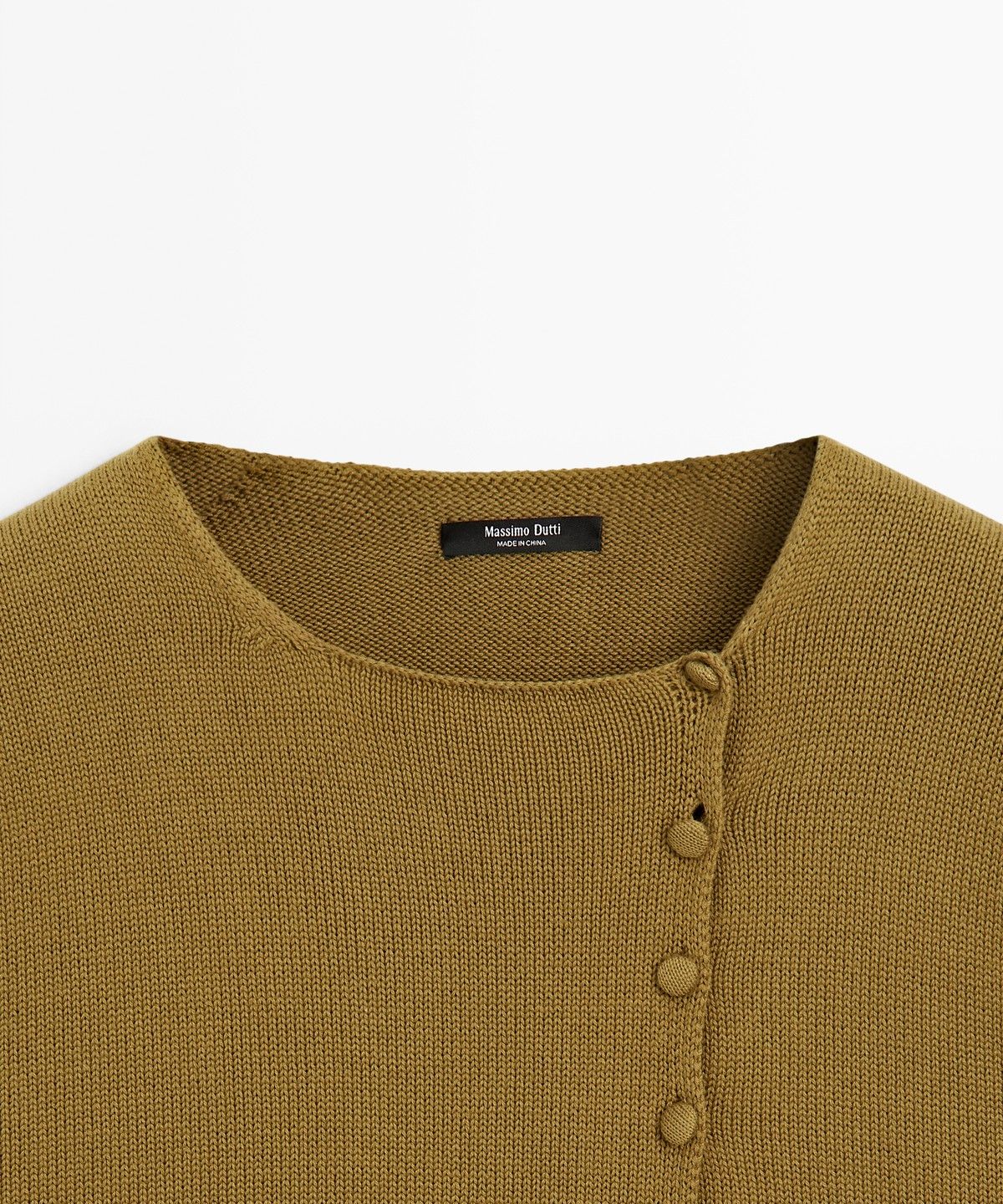 마시모두띠(MASSIMO DUTTI) 100% 코튼 반팔 니트 가디건