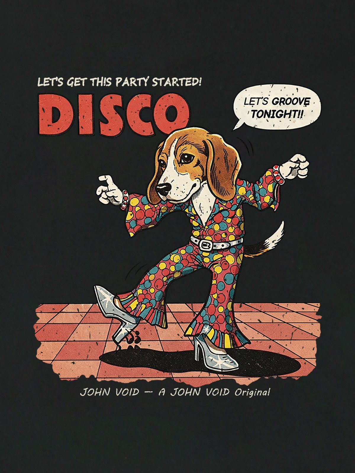 세이브어독(SAVE A DOG) DISCO HALF-SLEEVE T-SHIRT (KIDS & UNISEX SIZE ~5XL)