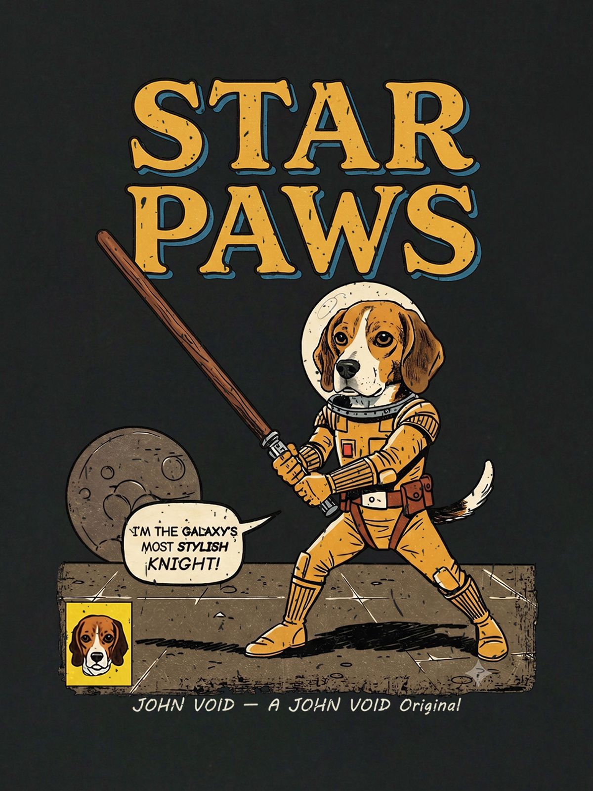 세이브어독(SAVE A DOG) STAR PAWS HALF-SLEEVE T-SHIRT (KIDS & UNISEX SIZE ~5XL)