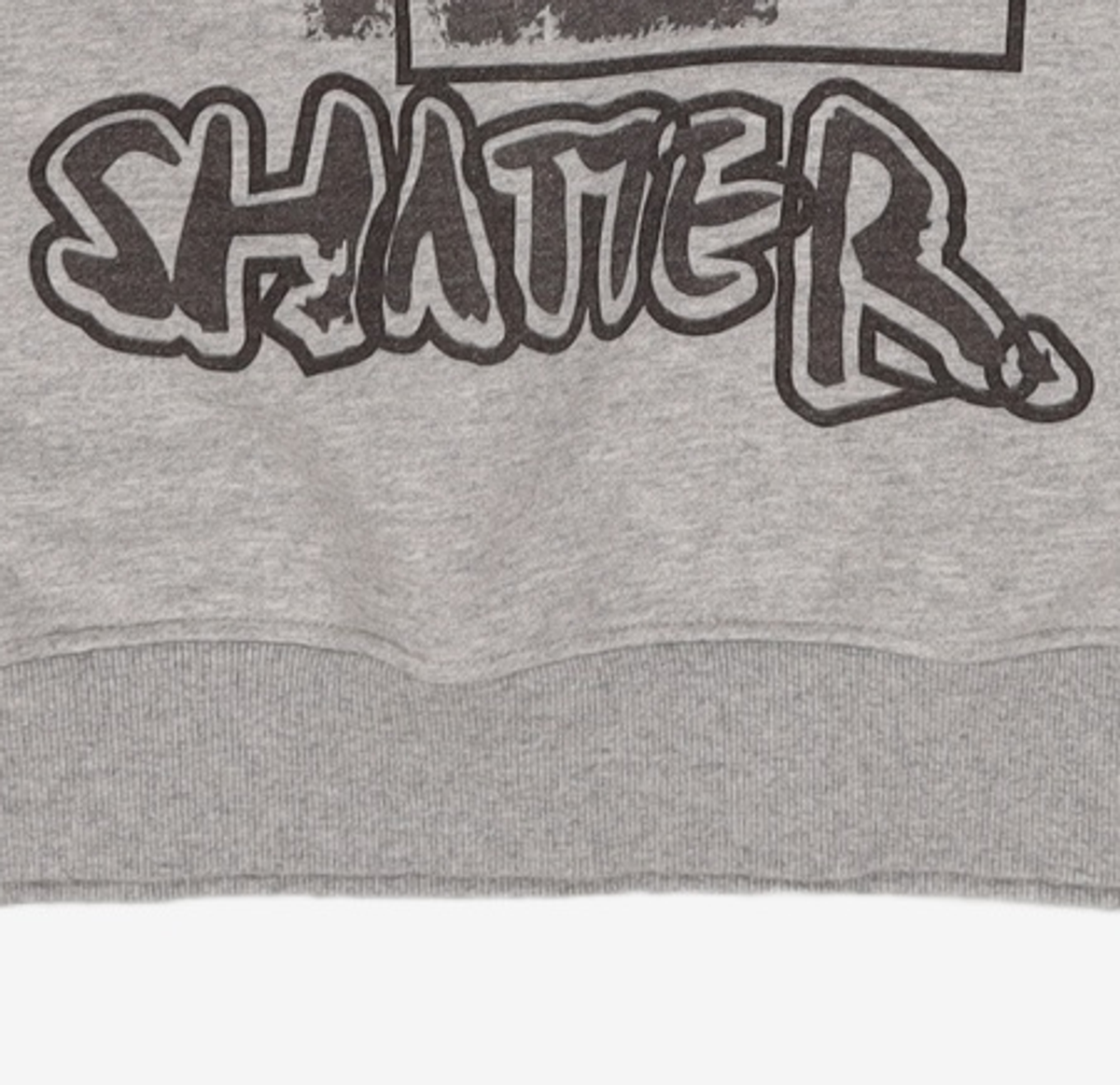 애드오프(ADDOFF) SHATTERED GRAPHIC SWEAT GREY