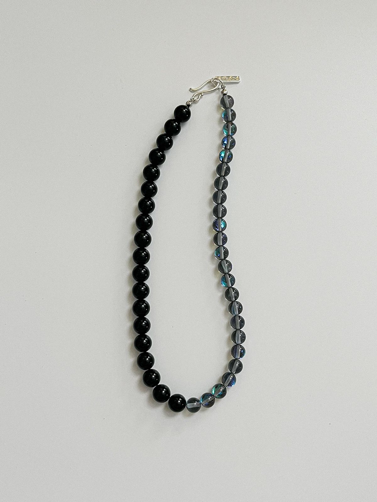 소수(SOSOO) Two Mix Gemstone Toggle Necklace [Aurora]