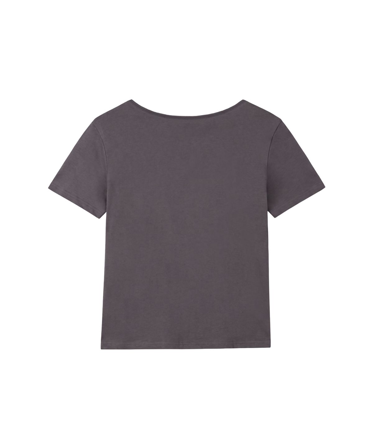 파시온(PASION) 체리 팝 오프숄더 반팔티_차콜 Cherry Pop Off-Shoulder Short Sleeve Tee_Charcoal