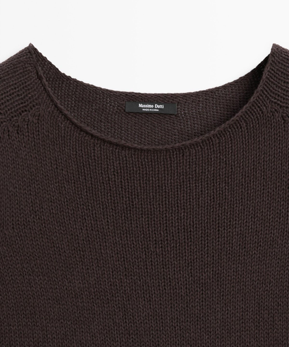 마시모두띠(MASSIMO DUTTI) 코튼 혼방 반팔 니트 스웨터