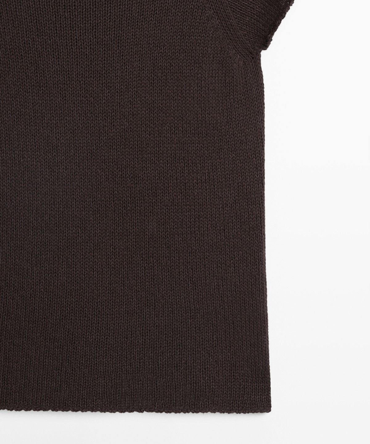 마시모두띠(MASSIMO DUTTI) 코튼 혼방 반팔 니트 스웨터