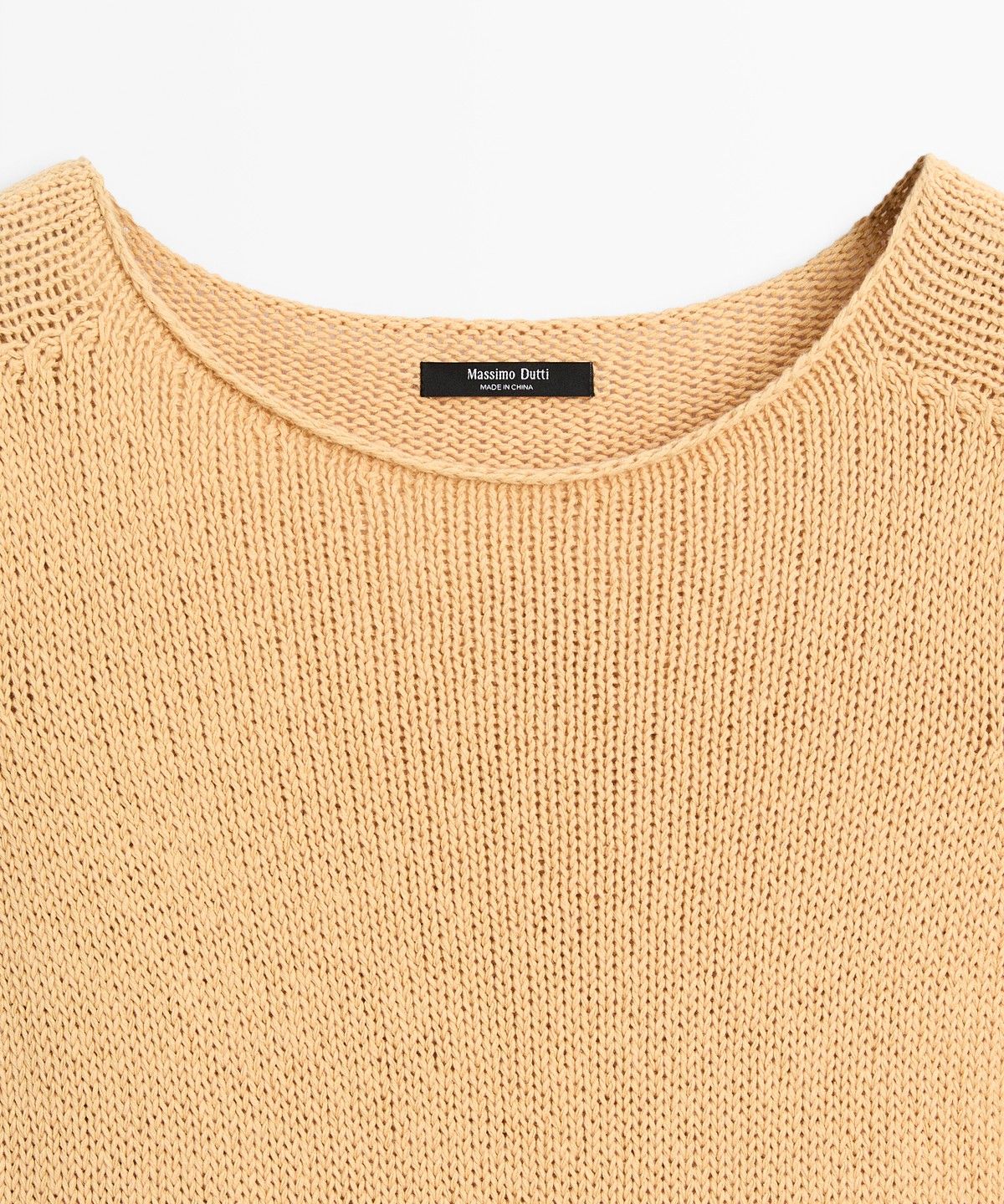 마시모두띠(MASSIMO DUTTI) 코튼 혼방 반팔 니트 스웨터