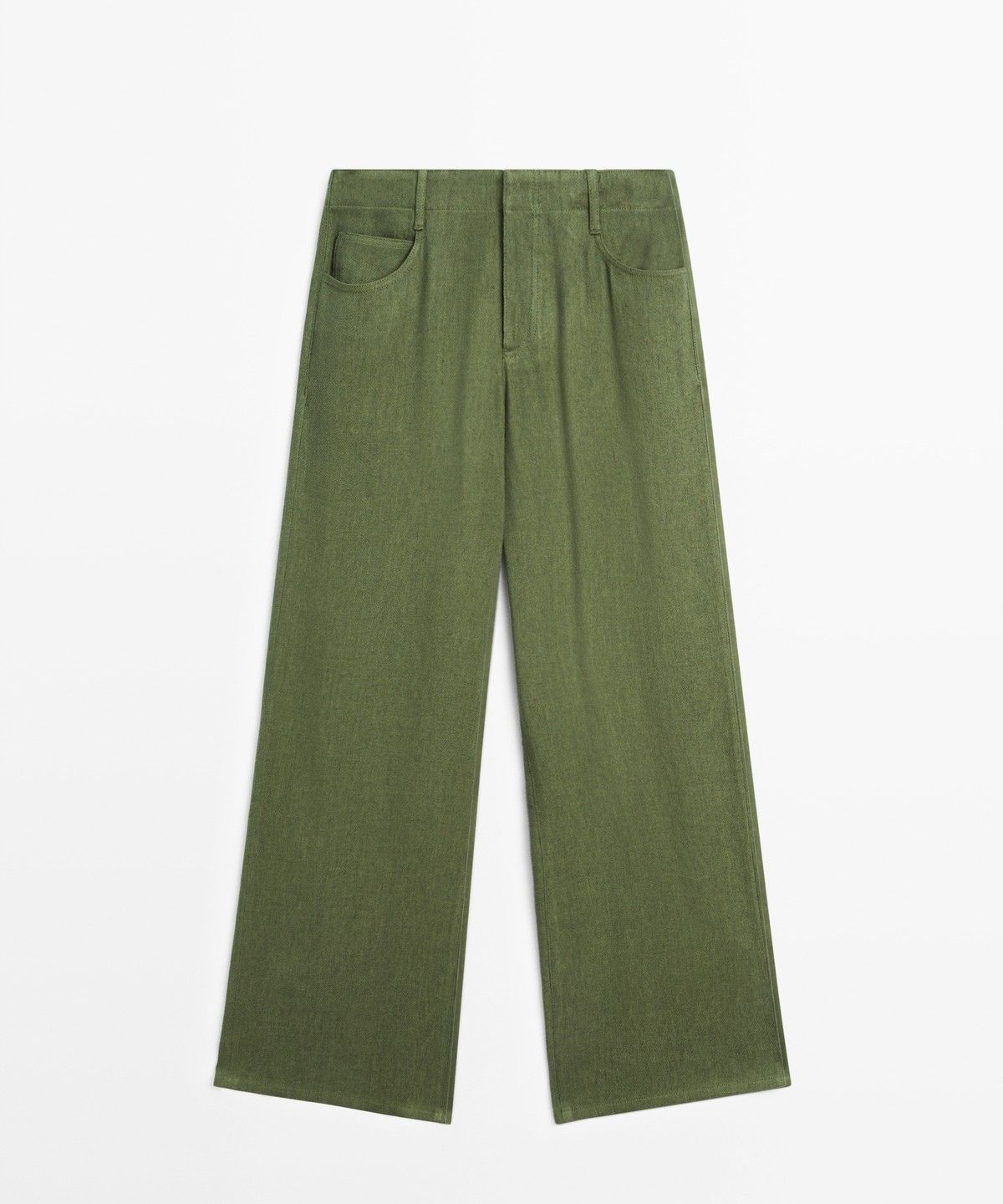 마시모두띠(MASSIMO DUTTI) 린넨 블렌드 스트레이트 팬츠