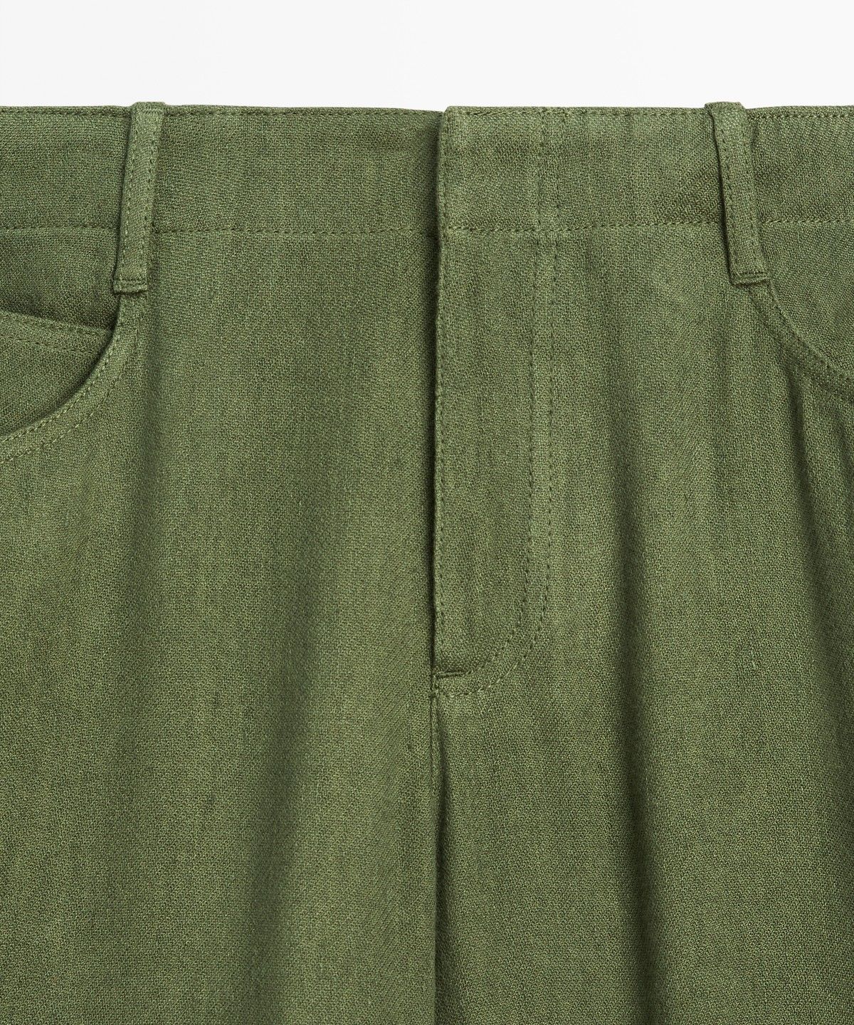 마시모두띠(MASSIMO DUTTI) 린넨 블렌드 스트레이트 팬츠