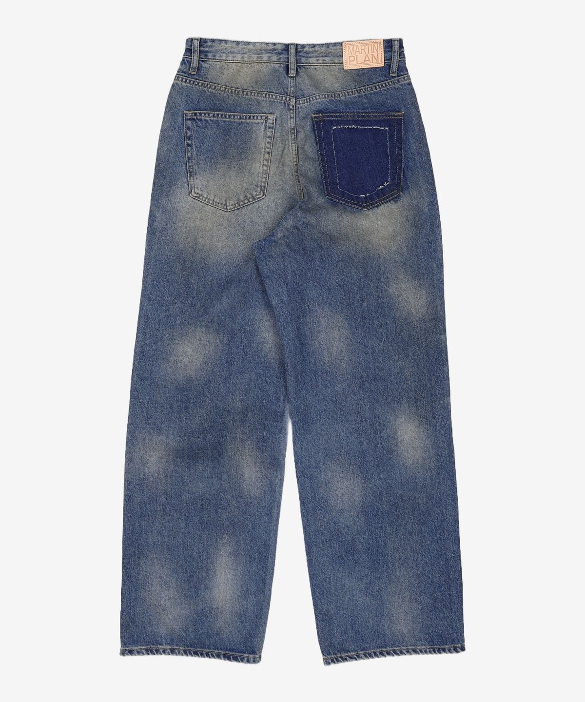 마틴플랜(MARTIN PLAN) Contrast Laser Jeans - BLUE M