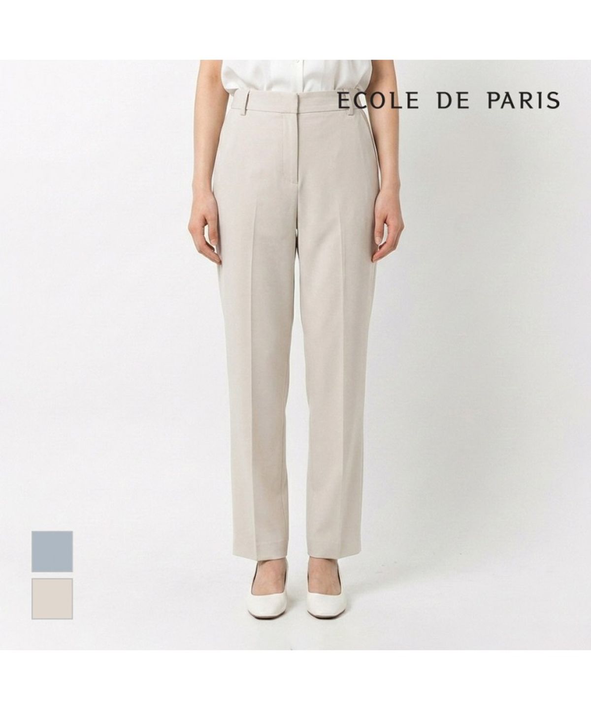 에꼴드파리(ECOLEDEPARIS) 뒷밴딩 스판팬츠_CB23WPA007Z