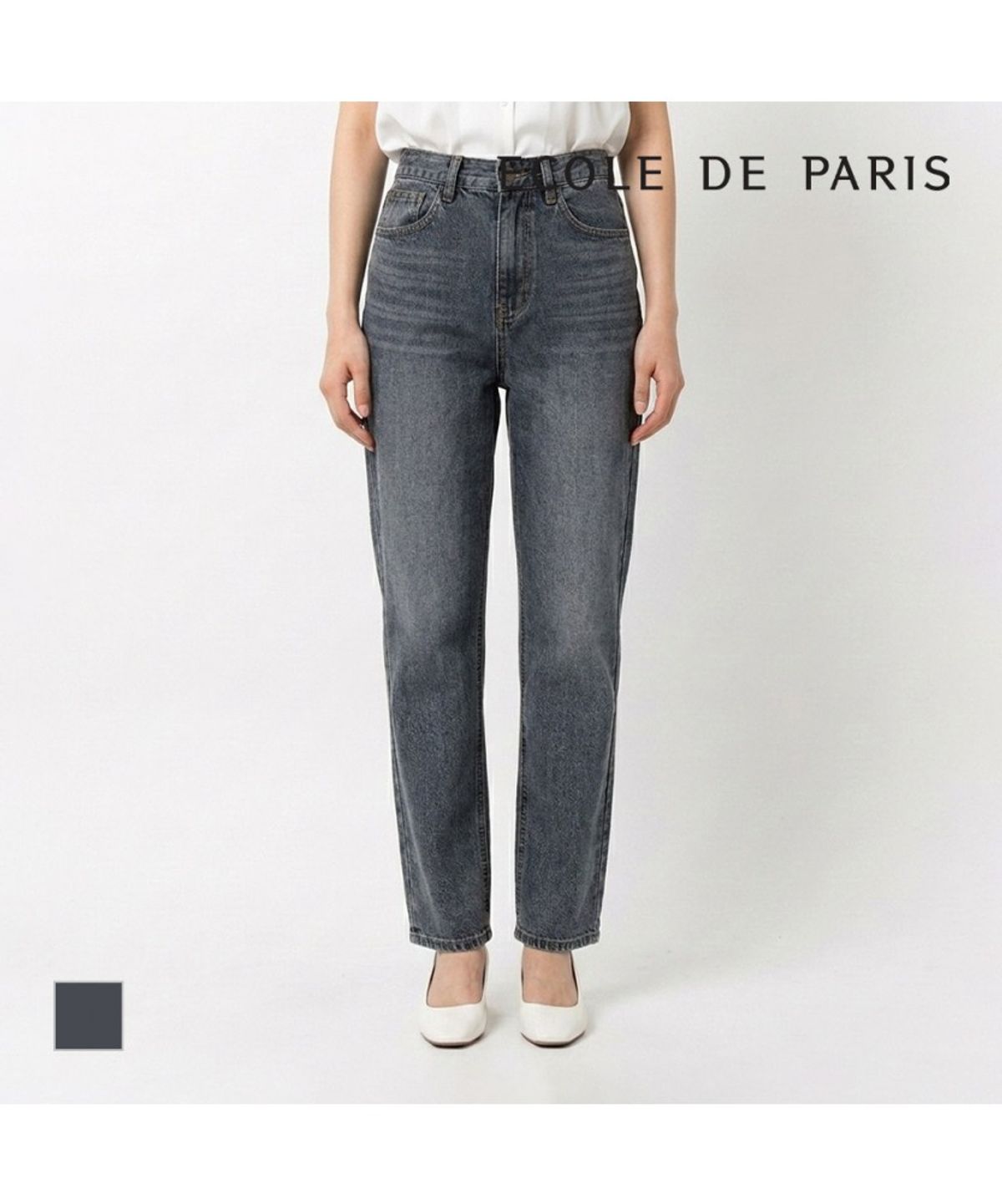 에꼴드파리(ECOLEDEPARIS) 워싱 데님팬츠_RB34DPBM60Z