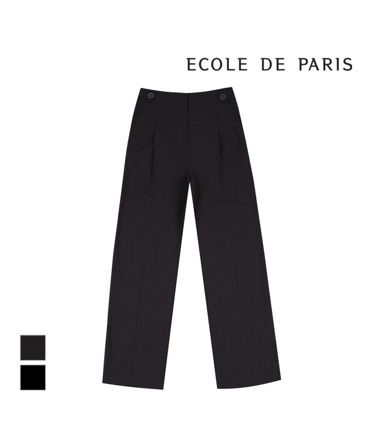 에꼴드파리(ECOLEDEPARIS) 슬림 와이드 팬츠_RB34WPAM09Z