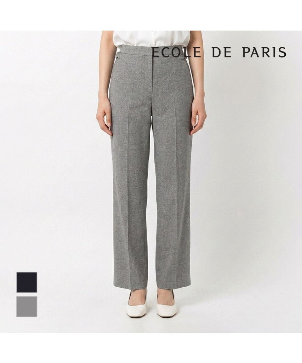 에꼴드파리(ECOLEDEPARIS) 비죠장식 일자 팬츠_RB35WPAM13Z