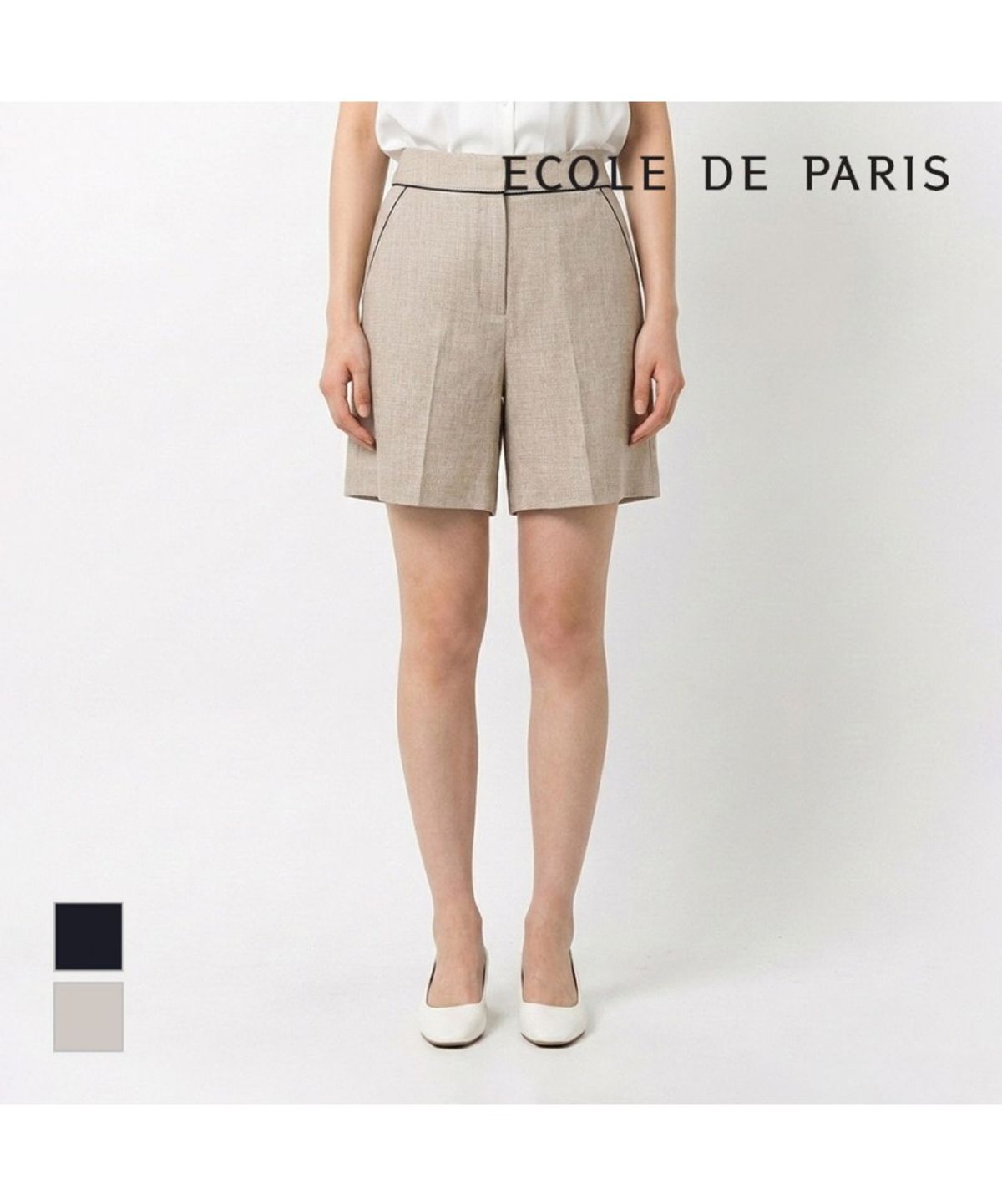 에꼴드파리(ECOLEDEPARIS) 백라운드 포켓트리밍 숏팬츠_RB35WPAM15Z