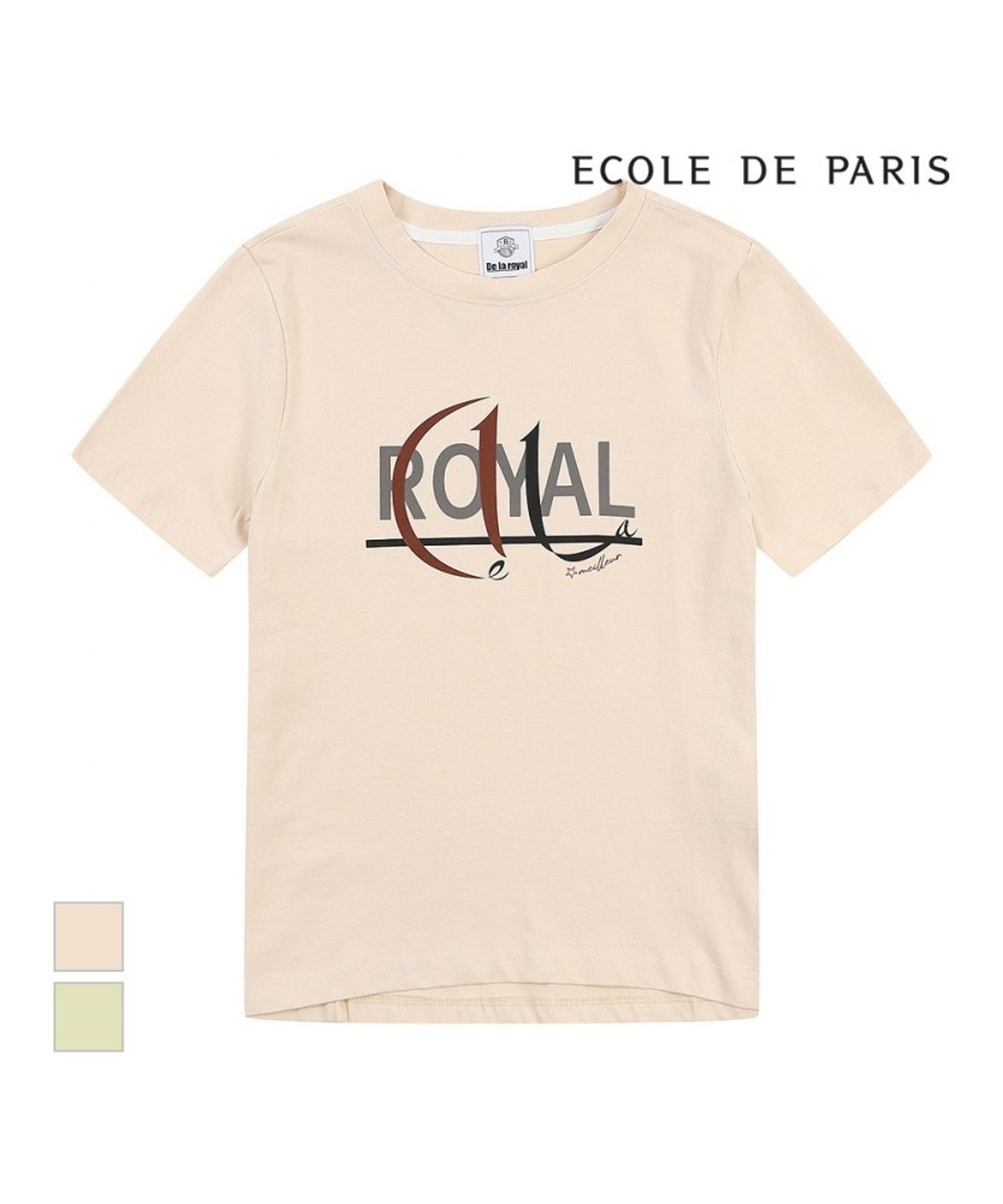 에꼴드파리(ECOLEDEPARIS) 로얄프린트 반팔티셔츠_RB24CTC030Z