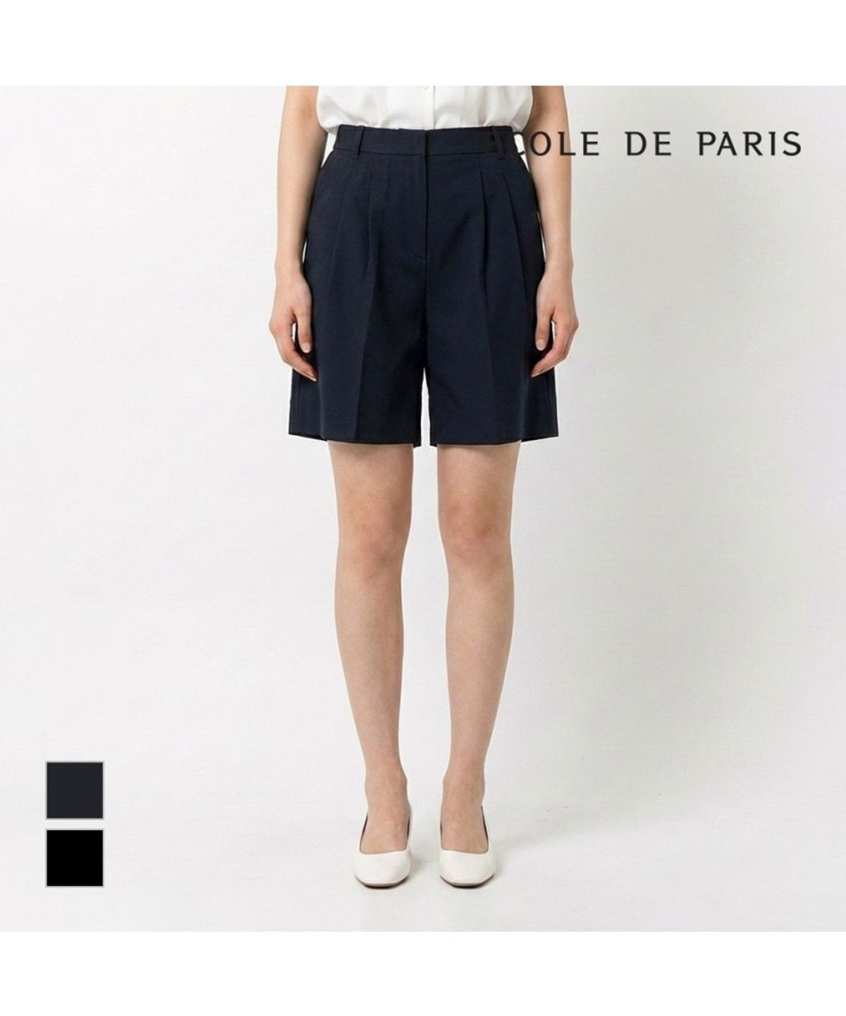에꼴드파리(ECOLEDEPARIS) 핀턱라인 반바지_RB25WPA024Z
