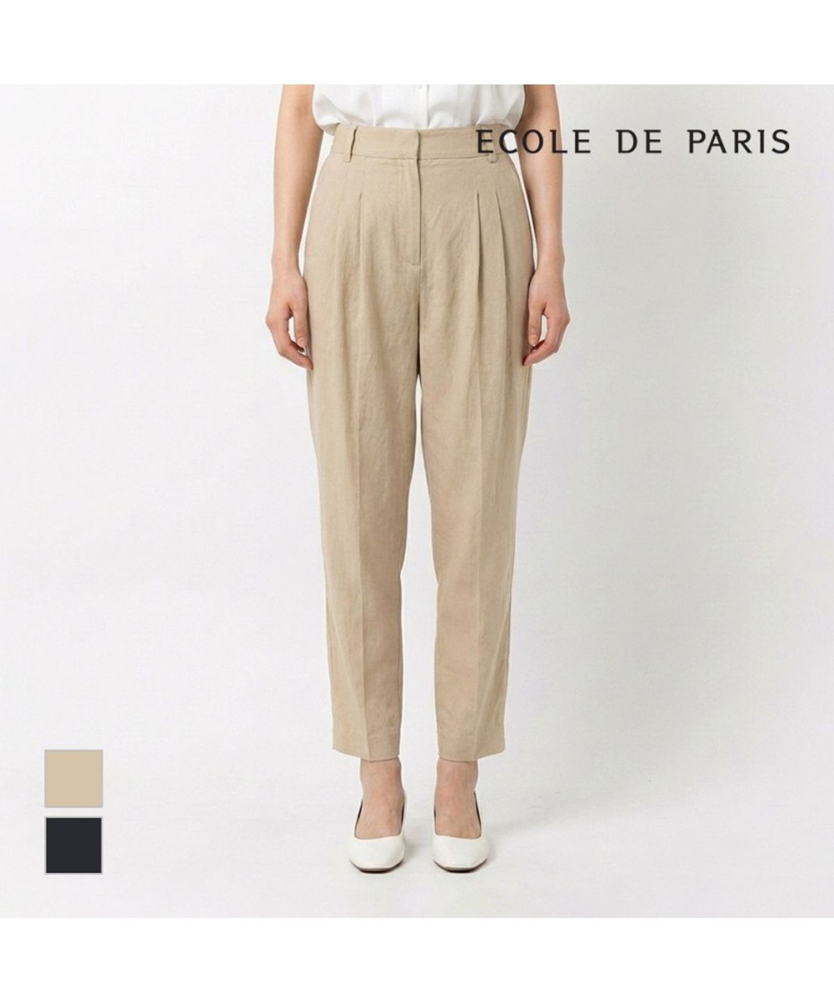 에꼴드파리(ECOLEDEPARIS) 뒷밴딩 일자팬츠_RB27WPC030Z