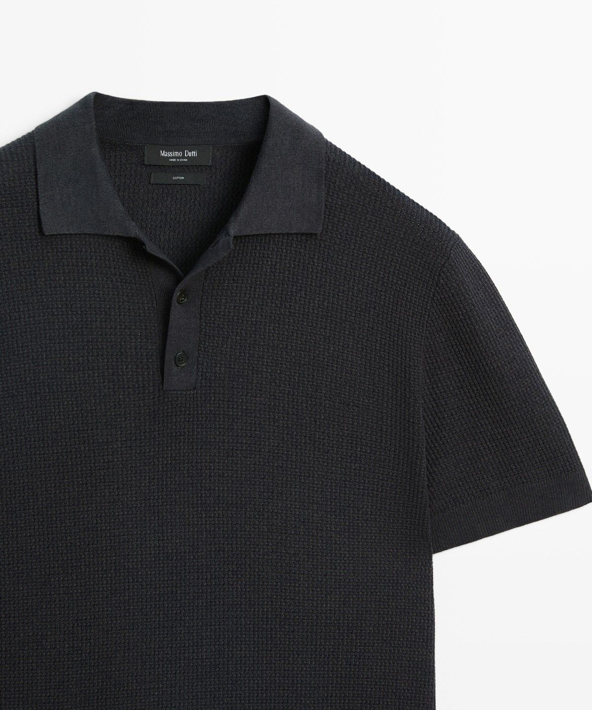 마시모두띠(MASSIMO DUTTI) 버튼 칼라 100% 코튼 폴로셔츠