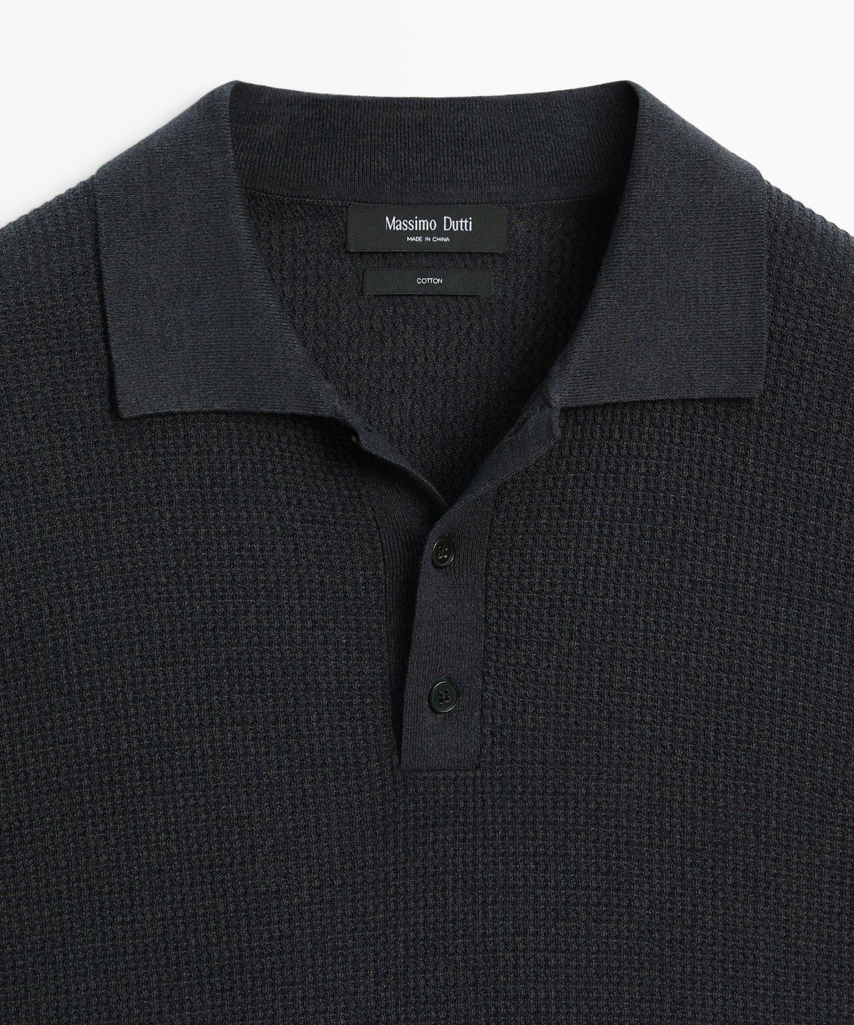 마시모두띠(MASSIMO DUTTI) 버튼 칼라 100% 코튼 폴로셔츠
