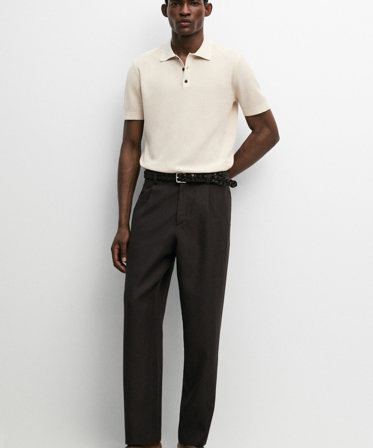 마시모두띠(MASSIMO DUTTI) 버튼 칼라 100% 코튼 폴로셔츠