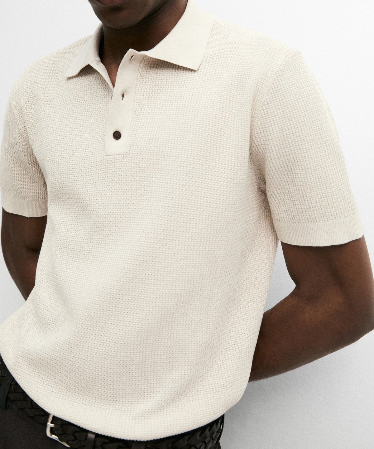 마시모두띠(MASSIMO DUTTI) 버튼 칼라 100% 코튼 폴로셔츠