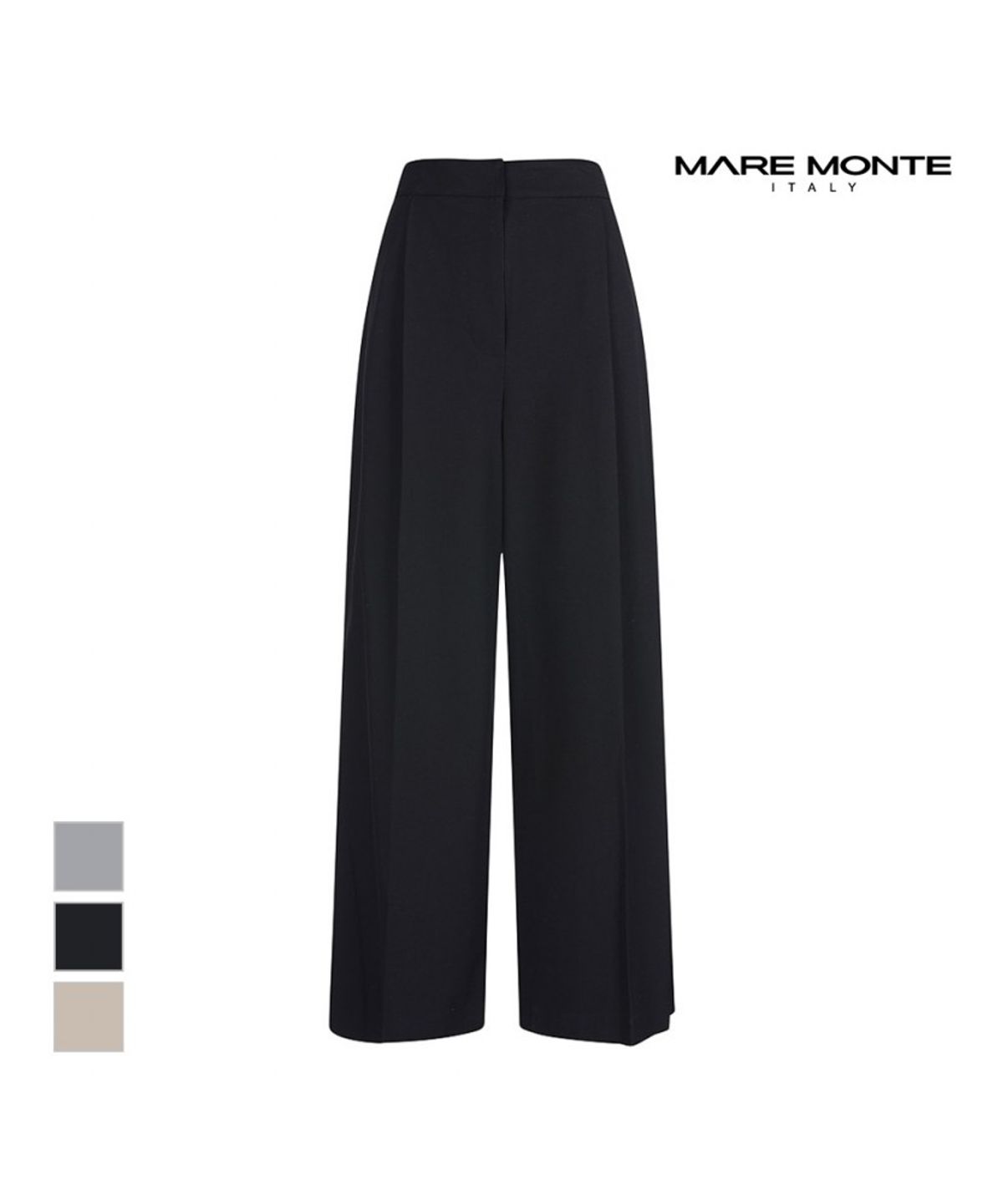 마레몬떼(MAREMONTE) 핀턱주름 와이드핏 팬츠_M232MSL08S0