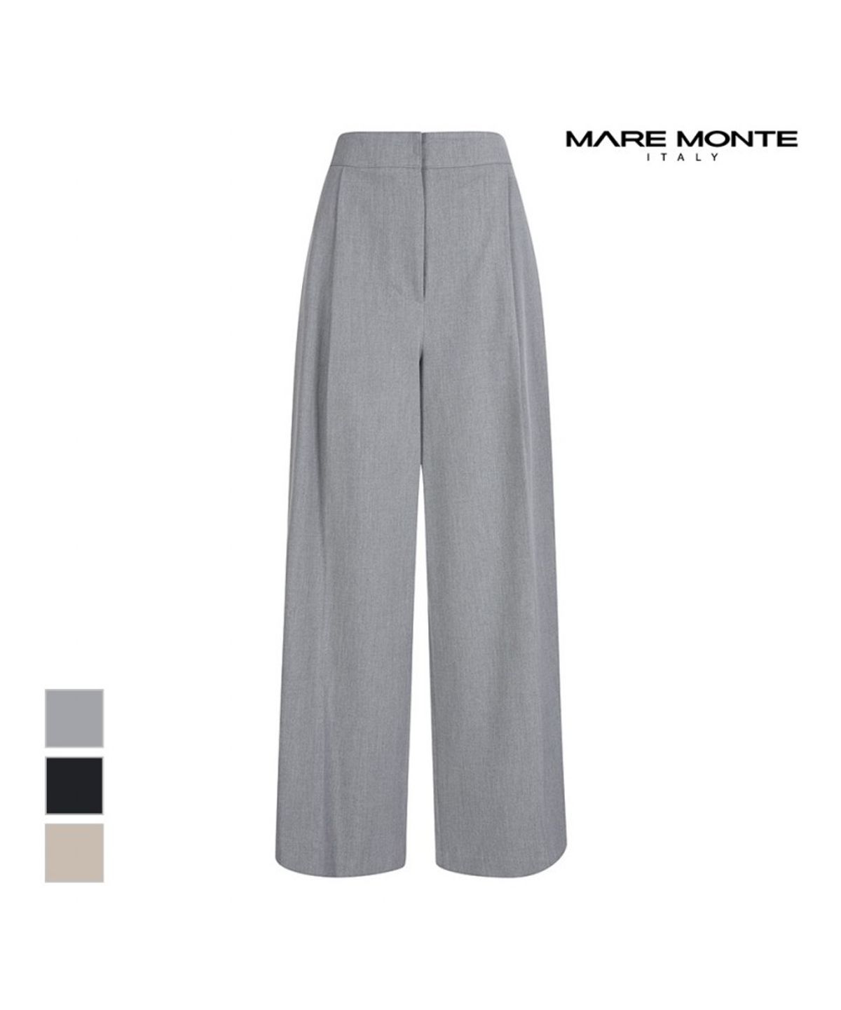 마레몬떼(MAREMONTE) 핀턱주름 와이드핏 팬츠_M232MSL08S0