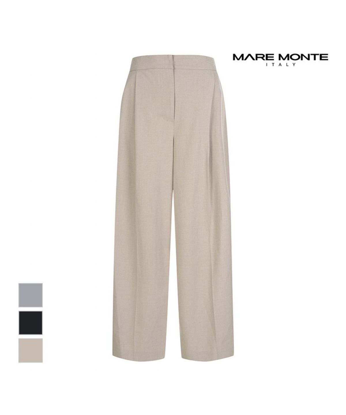 마레몬떼(MAREMONTE) 핀턱주름 와이드핏 팬츠_M232MSL08S0