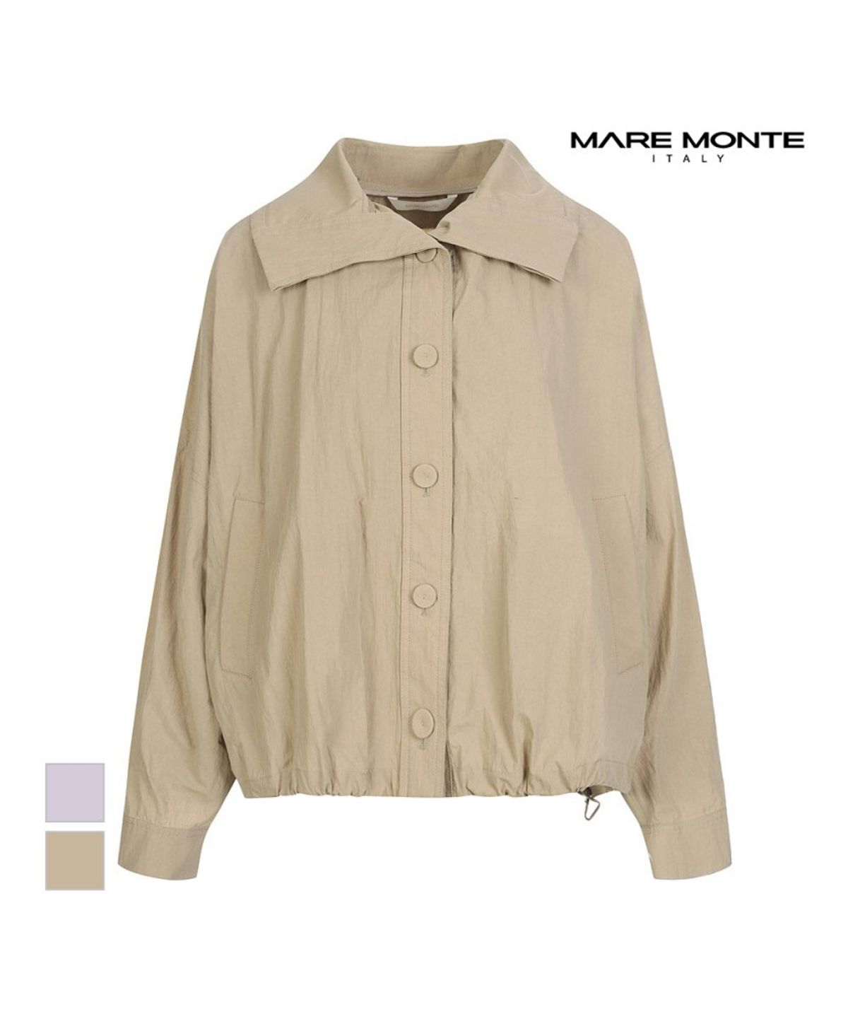 마레몬떼(MAREMONTE) 와이드카라 밑단 스트링점퍼_M233MJP04S0