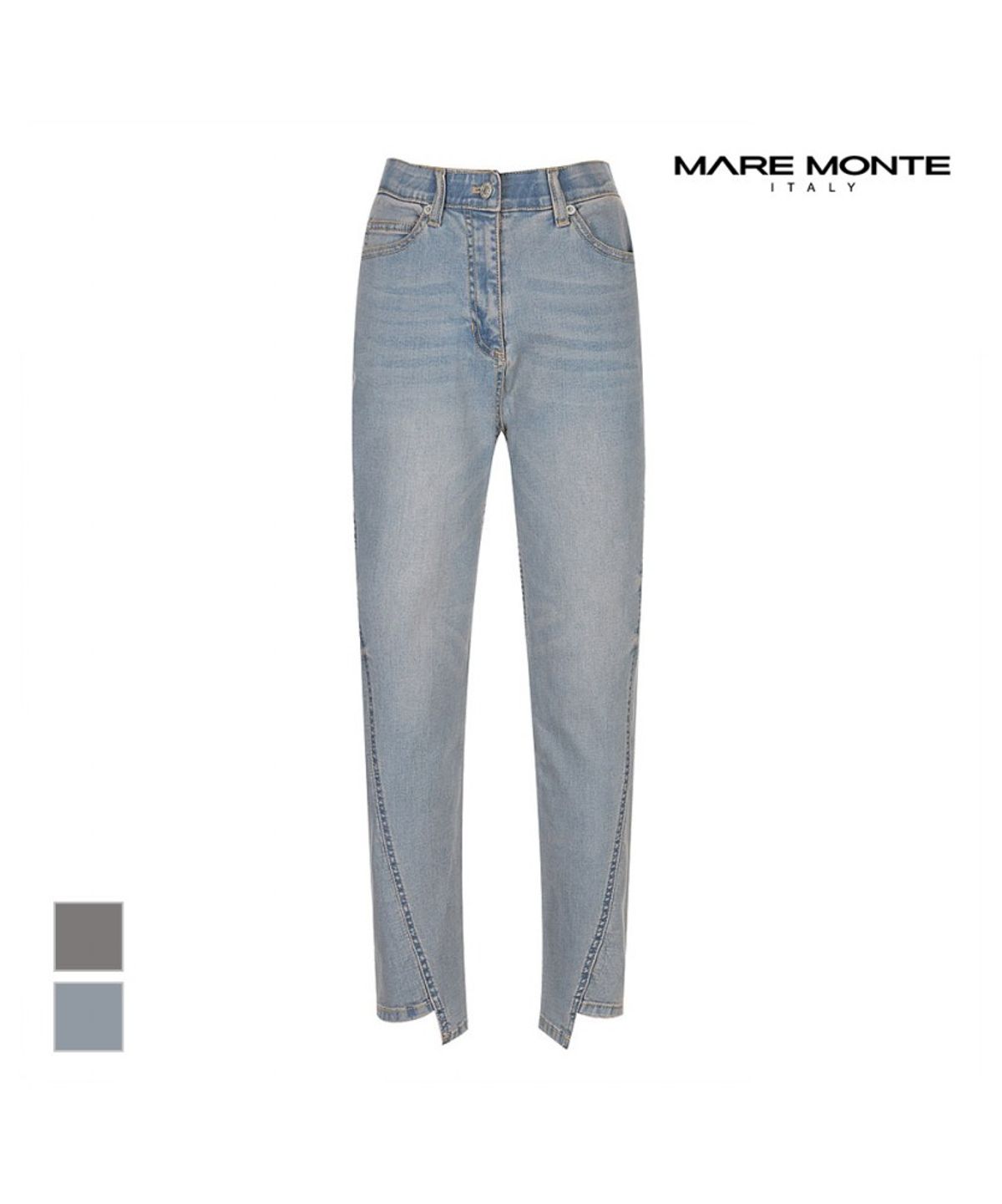 마레몬떼(MAREMONTE) 워싱 캐주얼 흑청 팬츠_M215MSL37P0