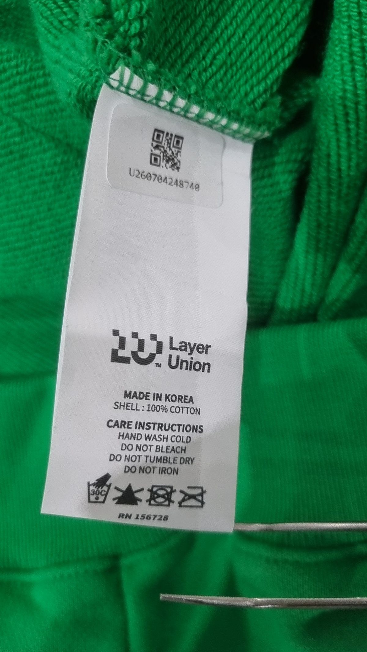 레이어 유니온(LAYER UNION) HEAVY COTTON OVER HOODIE GREEN M