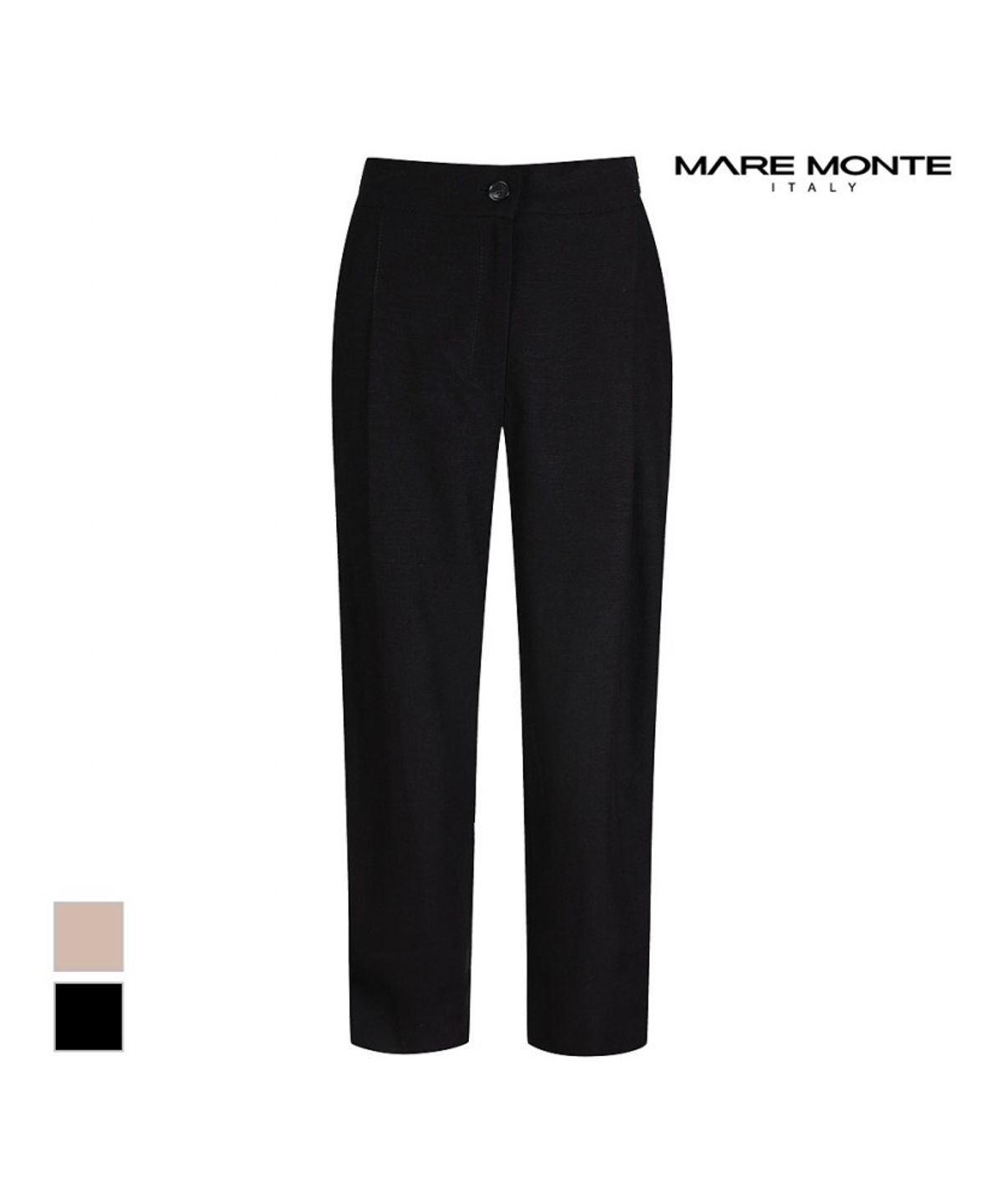 마레몬떼(MAREMONTE) 뒷밴딩 핀턱 와이드 팬츠_M226MSL70M0