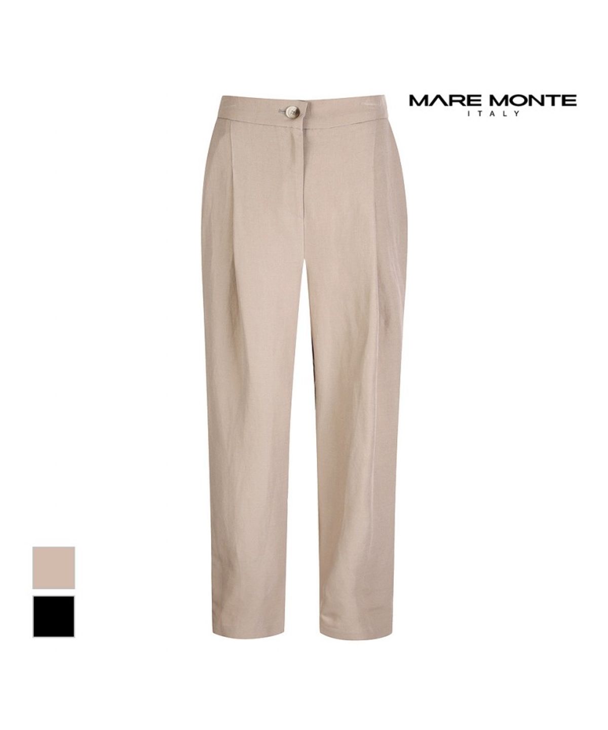 마레몬떼(MAREMONTE) 뒷밴딩 핀턱 와이드 팬츠_M226MSL70M0