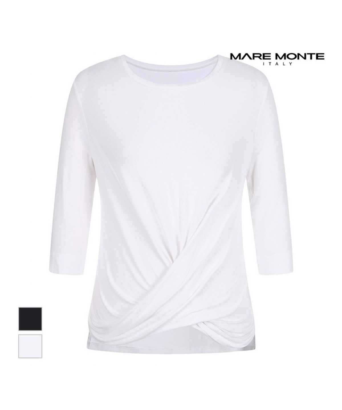마레몬떼(MAREMONTE) 밑단셔링 티셔츠_M235MTS35P0