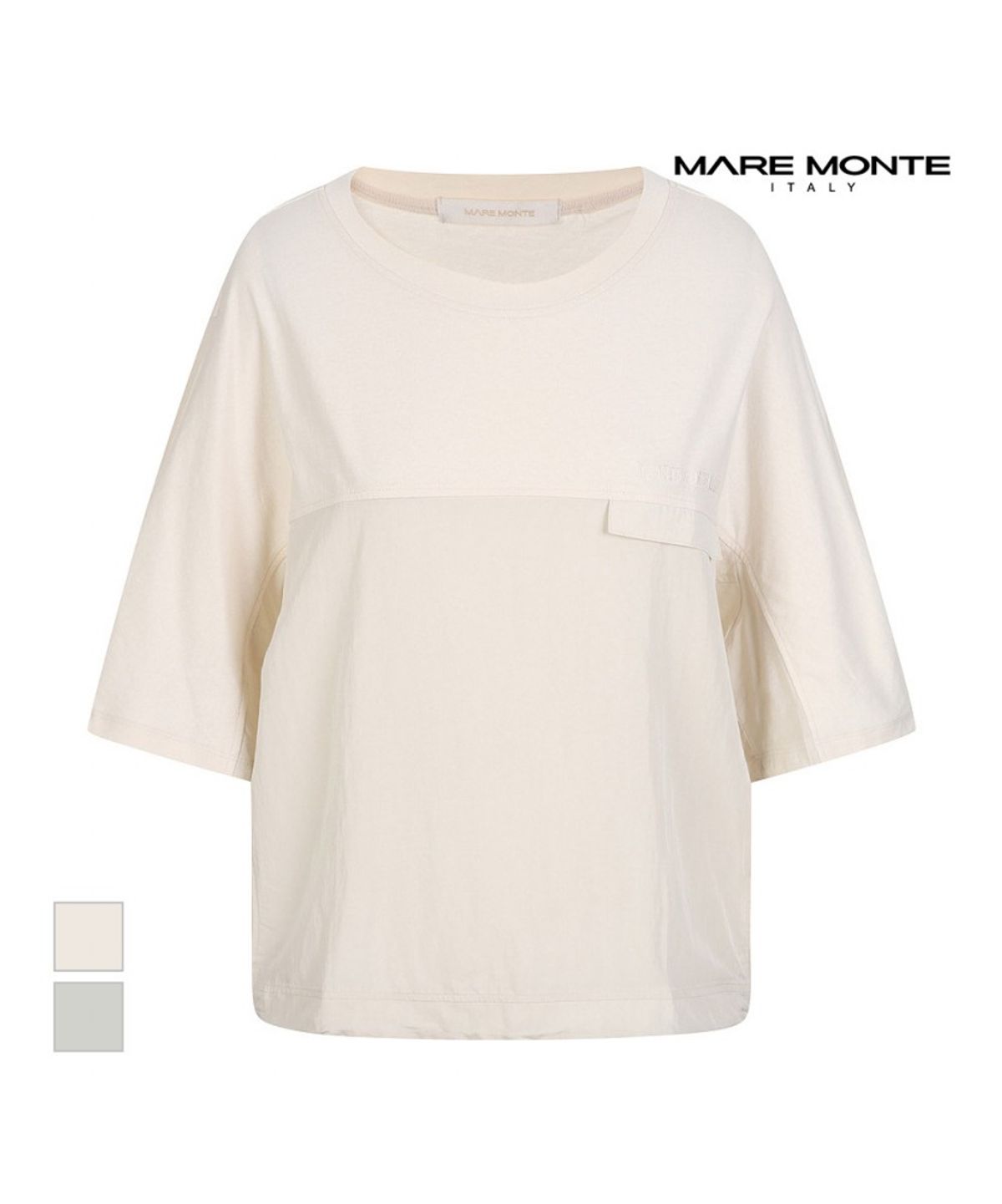 마레몬떼(MAREMONTE) 배색디자인 반팔 티셔츠_M236MTS59P0