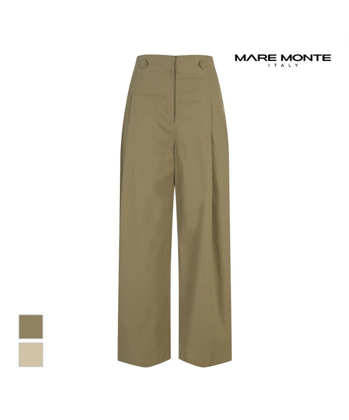 마레몬떼(MAREMONTE) 버튼포인트 와이드팬츠_M235MSL44S0