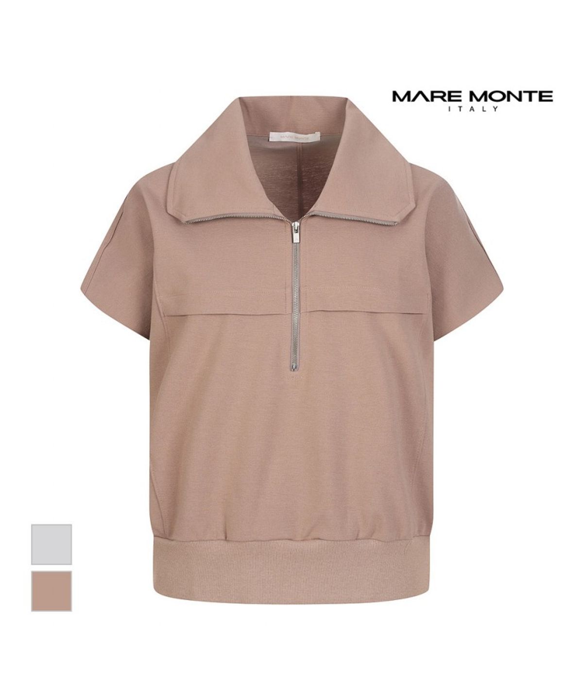 마레몬떼(MAREMONTE) 반집업 카라 티셔츠_M237MTS66P0