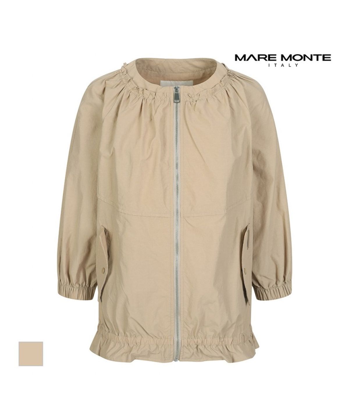 마레몬떼(MAREMONTE) 셔링주름 집업 점퍼_M234MJP23M0