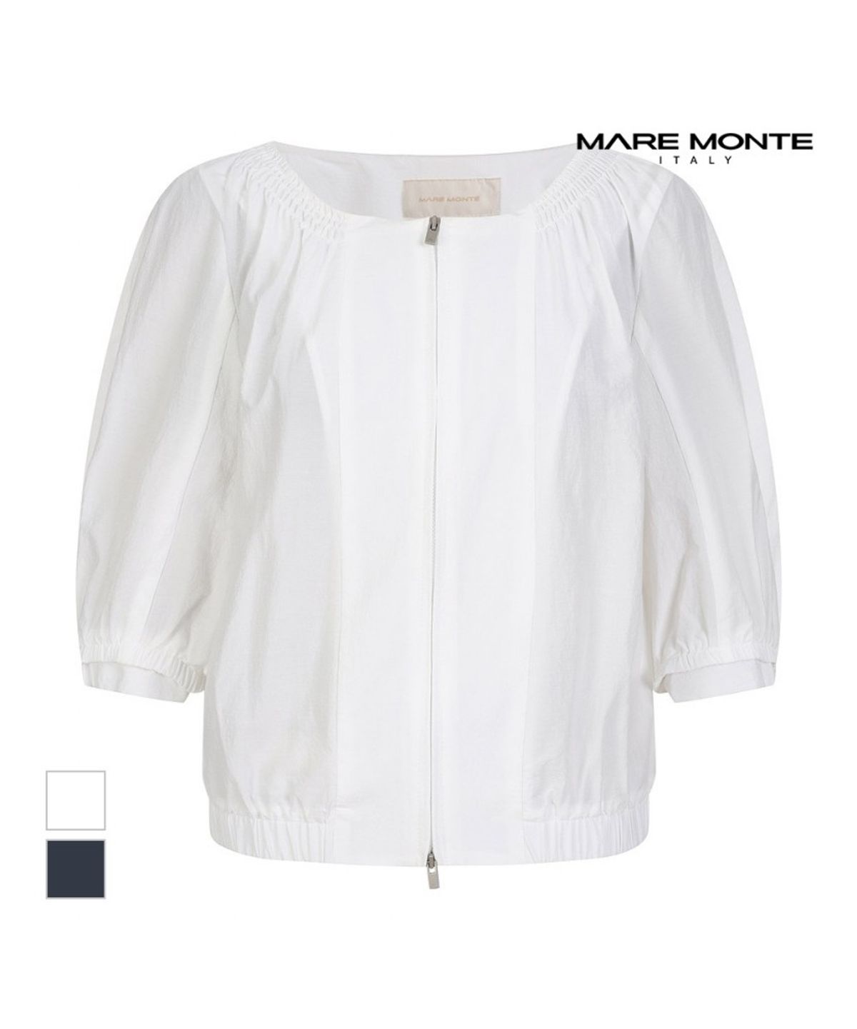 마레몬떼(MAREMONTE) 셔링 집업 점퍼_M235MJP30S0