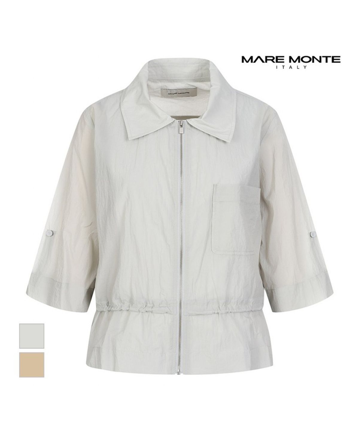 마레몬떼(MAREMONTE) 집업디자인 7부 카라 점퍼_M235MJP32S0